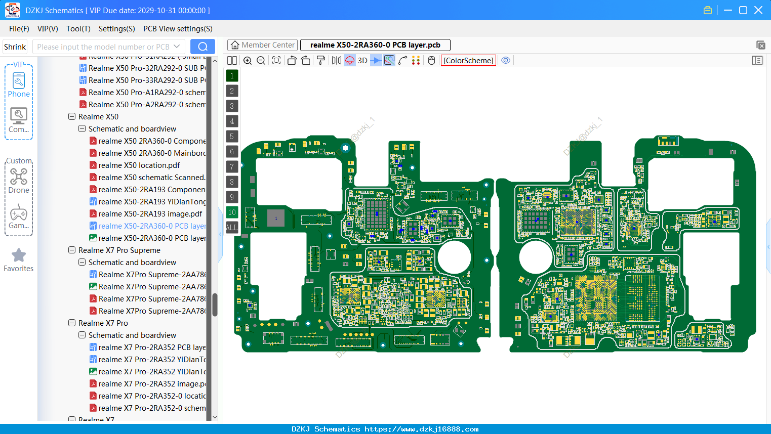 Realme X50-2RA360-0 PCB Layer